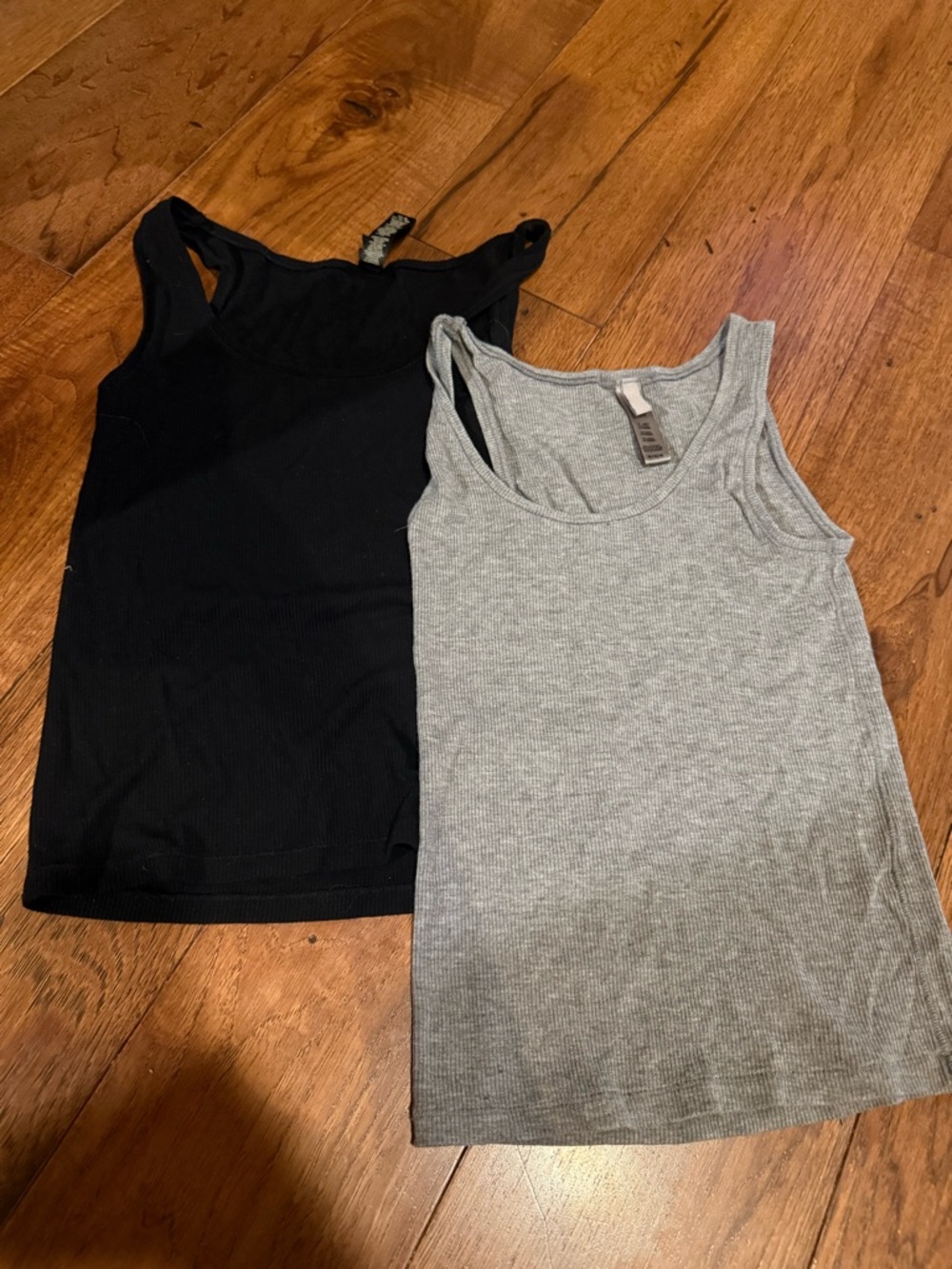 SKIMS Light Gray Ribbed Tank Top